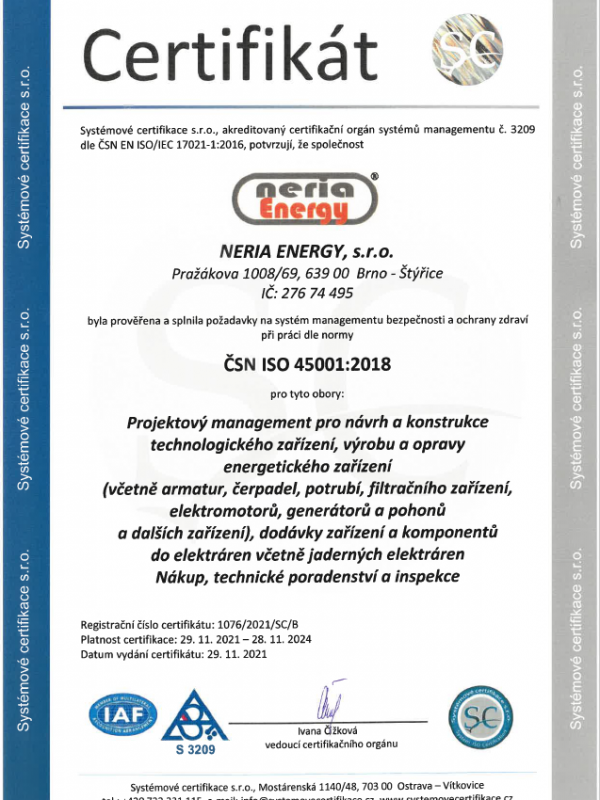 ČSN EN ISO 45001:2018 